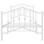 Estructura cama metal con cabecero y pie cama blanca 80x200 cm de vidaXL, Camas y somieres - Ref: Foro24-373847, Precio: 86,0...