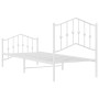 Estructura cama metal con cabecero y pie cama blanca 80x200 cm de vidaXL, Camas y somieres - Ref: Foro24-373847, Precio: 86,0...