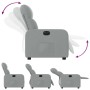 Sillón reclinable eléctrico tela gris claro en Sillones | Comprar online en Foru.es