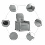 Sillón reclinable eléctrico tela gris claro en Sillones | Comprar online en Foru.es