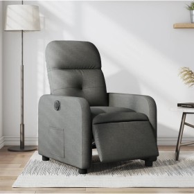 Sillón reclinable eléctrico de tela gris oscuro en Sillones | Comprar online en Foru.es