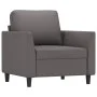 Sillón con taburete cuero sintético gris 60 cm de vidaXL, Sofás - Ref: Foro24-3201119, Precio: 177,88 €, Descuento: %