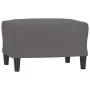 Sillón con taburete cuero sintético gris 60 cm de vidaXL, Sofás - Ref: Foro24-3201119, Precio: 177,88 €, Descuento: %