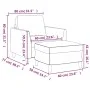 Sillón con taburete cuero sintético gris 60 cm de vidaXL, Sofás - Ref: Foro24-3201119, Precio: 177,88 €, Descuento: %