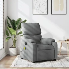 Sillón reclinable de masaje de tela gris claro de vidaXL, Sillones - Ref: Foro24-373422, Precio: 200,69 €, Descuento: %