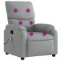 Sillón reclinable de masaje de tela gris claro de vidaXL, Sillones - Ref: Foro24-373422, Precio: 200,69 €, Descuento: %