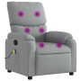 Sillón reclinable de masaje de tela gris claro de vidaXL, Sillones - Ref: Foro24-373422, Precio: 203,70 €, Descuento: %