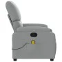 Sillón reclinable de masaje de tela gris claro de vidaXL, Sillones - Ref: Foro24-373422, Precio: 200,69 €, Descuento: %