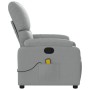Sillón reclinable de masaje de tela gris claro de vidaXL, Sillones - Ref: Foro24-373422, Precio: 203,70 €, Descuento: %