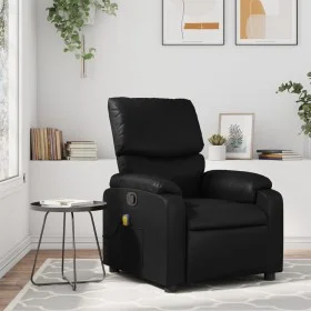 Sillón de masaje reclinable cuero sintético negro de vidaXL, Sillones - Ref: Foro24-373441, Precio: 186,35 €, Descuento: %