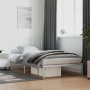 Estructura de cama de metal con cabecero blanco 107x203 cm de vidaXL, Camas y somieres - Ref: Foro24-373834, Precio: 70,51 €,...
