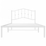 Estructura de cama de metal con cabecero blanco 107x203 cm de vidaXL, Camas y somieres - Ref: Foro24-373834, Precio: 70,51 €,...