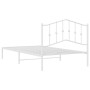 Estructura de cama de metal con cabecero blanco 107x203 cm de vidaXL, Camas y somieres - Ref: Foro24-373834, Precio: 70,51 €,...