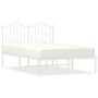 Estructura de cama de metal con cabecero blanca 120x200 cm de vidaXL, Camas y somieres - Ref: Foro24-373836, Precio: 94,57 €,...