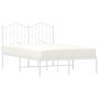 Estructura de cama de metal con cabecero blanca 120x200 cm de vidaXL, Camas y somieres - Ref: Foro24-373836, Precio: 94,57 €,...