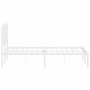 Estructura de cama de metal con cabecero blanca 120x200 cm de vidaXL, Camas y somieres - Ref: Foro24-373836, Precio: 94,57 €,...