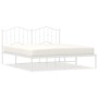 Estructura de cama de metal con cabecero blanco 183x213 cm de vidaXL, Camas y somieres - Ref: Foro24-373843, Precio: 101,85 €...