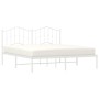 Estructura de cama de metal con cabecero blanco 183x213 cm de vidaXL, Camas y somieres - Ref: Foro24-373843, Precio: 101,85 €...