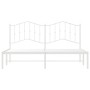 Estructura de cama de metal con cabecero blanco 183x213 cm de vidaXL, Camas y somieres - Ref: Foro24-373843, Precio: 101,85 €...