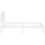 Estructura de cama de metal con cabecero blanco 183x213 cm de vidaXL, Camas y somieres - Ref: Foro24-373843, Precio: 101,85 €...