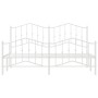 Estructura cama metal con cabecero y estribo blanco 180x200 cm de vidaXL, Camas y somieres - Ref: Foro24-373860, Precio: 118,...