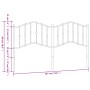 Cabecero de metal blanco 180 cm de vidaXL, Cabeceros y pies de cama - Ref: Foro24-373874, Precio: 29,22 €, Descuento: %