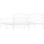 Estructura cama metal con cabecero y pie cama blanco 193x203 cm de vidaXL, Camas y somieres - Ref: Foro24-373862, Precio: 123...