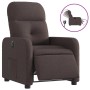 Sillón reclinable eléctrico tela marrón oscuro en Sillones | Comprar online en Foru.es
