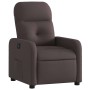 Sillón reclinable eléctrico tela marrón oscuro en Sillones | Comprar online en Foru.es