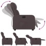 Sillón reclinable eléctrico tela marrón oscuro en Sillones | Comprar online en Foru.es