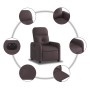 Sillón reclinable eléctrico tela marrón oscuro en Sillones | Comprar online en Foru.es
