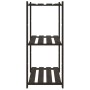 Estantería de 3 niveles madera maciza de pino negro 80x38x90 cm de vidaXL, Estanterías industriales - Ref: Foro24-373408, Pre...