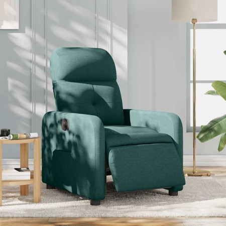 Sillón reclinable eléctrico tela verde oscuro en Sillones | Comprar online en Foru.es