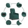 Sillón reclinable eléctrico tela verde oscuro en Sillones | Comprar online en Foru.es