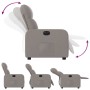 Sillón reclinable eléctrico tela gris taupé en Sillones | Comprar online en Foru.es