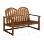 vidaxL Banco de jardín de madera maciza acacia 110 cm de vidaXL, Bancos de jardín - Ref: Foro24-44034, Precio: 142,43 €, Desc...