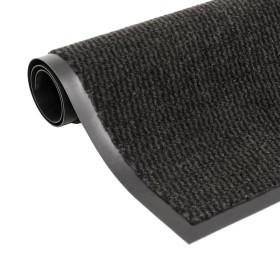 Alfombra de entrada rectangular de nudo 80x120 cm negra de vidaXL, Felpudos - Ref: Foro24-132711, Precio: 42,04 €, Descuento: %