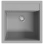 Fregadero de cocina de un seno de granito gris de vidaXL, Fregaderos - Ref: Foro24-142949, Precio: 168,78 €, Descuento: %