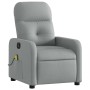 Sillón reclinable de masaje eléctrico tela gris claro en Sillones | Comprar online en Foru.es