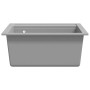Fregadero de cocina de un seno de granito gris de vidaXL, Fregaderos - Ref: Foro24-142949, Precio: 168,78 €, Descuento: %