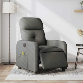 Sillón reclinable de masaje eléctrico tela gris oscuro en Sillones | Comprar online en Foru.es