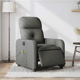Sillón reclinable de masaje eléctrico tela gris oscuro en Sillones | Comprar online en Foru.es