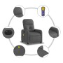 Sillón reclinable de masaje eléctrico tela gris oscuro en Sillones | Comprar online en Foru.es