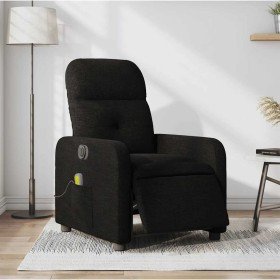 Sillón reclinable de masaje eléctrico tela negro en Sillones | Comprar online en Foru.es
