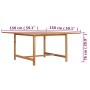 Mesa de jardín de madera maciza de teca 150x150x76 cm de vidaXL, Mesas de jardín - Ref: Foro24-49008, Precio: 307,10 €, Descu...