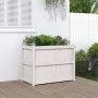 Jardinera de madera maciza de pino blanca 90x50x70 cm de vidaXL, Maceteros y jardineras - Ref: Foro24-837470, Precio: 89,95 €...