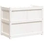 Jardinera de madera maciza de pino blanca 90x50x70 cm de vidaXL, Maceteros y jardineras - Ref: Foro24-837470, Precio: 89,95 €...