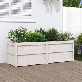 Jardinera madera maciza de pino blanco 150x50x50 cm de vidaXL, Maceteros y jardineras - Ref: Foro24-837485, Precio: 120,77 €,...
