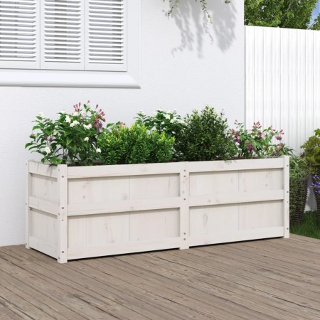Jardinera madera maciza de pino blanco 150x50x50 cm de vidaXL, Maceteros y jardineras - Ref: Foro24-837485, Precio: 120,77 €,...