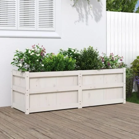 Jardinera madera maciza de pino blanco 150x50x50 cm de vidaXL, Maceteros y jardineras - Ref: Foro24-837485, Precio: 119,66 €,...